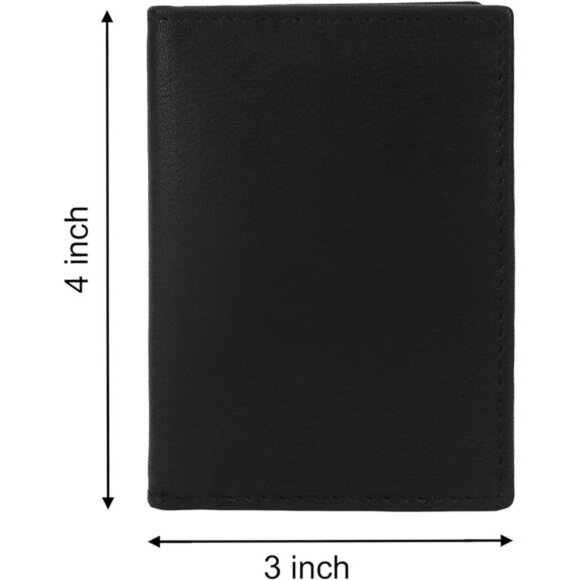 Genuine Leather Slim Bifold Wallet | Credit, Debit, ID Card Holder - Picture 4 of 7